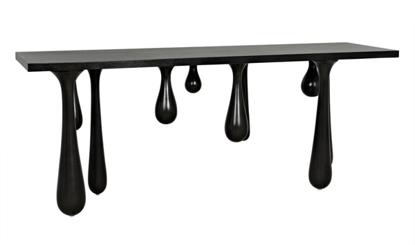 Noir Drop Console Table – Handcrafted Mahogany with Sculptural Design, Perfect for Entryways and Living Spaces Pale GCON377P