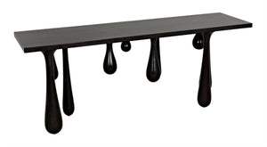 Noir Drop Console Table – Handcrafted Mahogany with Sculptural Design, Perfect for Entryways and Living Spaces Pale GCON377P