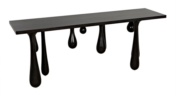 Noir Drop Console Table – Handcrafted Mahogany with Sculptural Design, Perfect for Entryways and Living Spaces Pale GCON377P