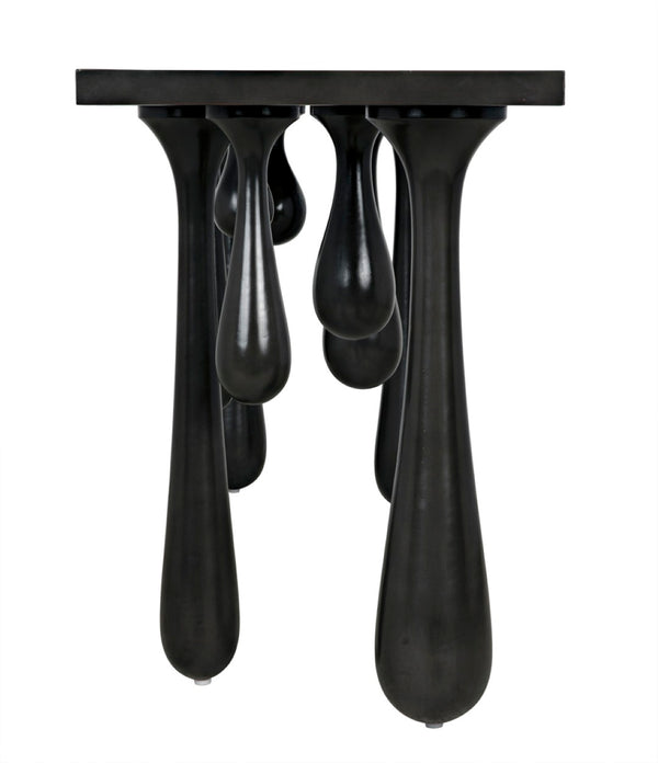 Noir Drop Console Table – Handcrafted Mahogany with Sculptural Design, Perfect for Entryways and Living Spaces Pale GCON377P
