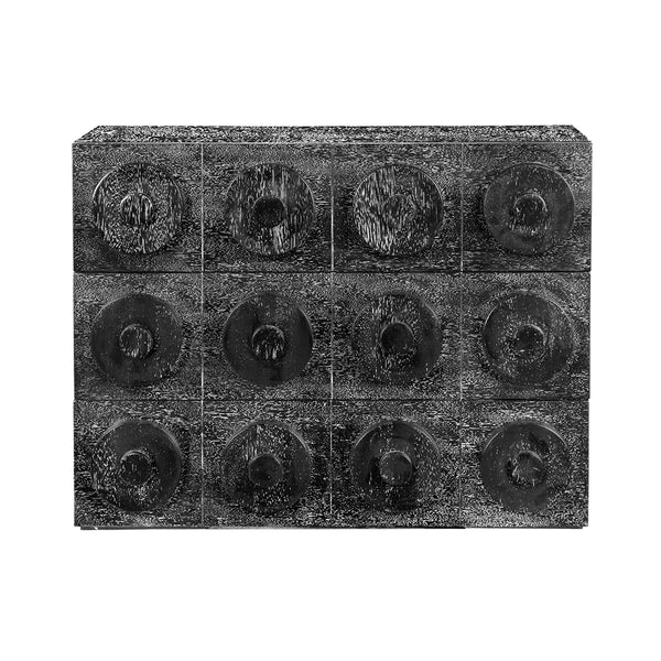 Lego Solid Walnut Sideboard with Sculptural Circular Drawer Fronts for Modern Living