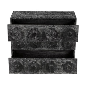 Lego Solid Walnut Sideboard with Sculptural Circular Drawer Fronts for Modern Living