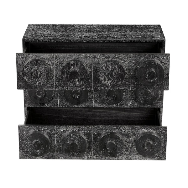 Lego Solid Walnut Sideboard with Sculptural Circular Drawer Fronts for Modern Living