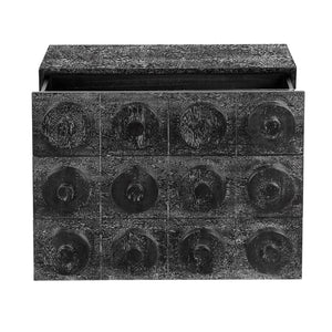 Lego Solid Walnut Sideboard with Sculptural Circular Drawer Fronts for Modern Living