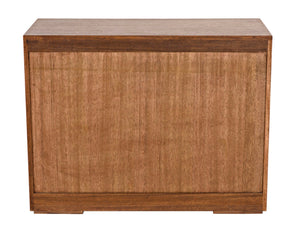 Noir Lego Sideboard with Vintage Charm, Scandinavian Design, 3 Smooth-Operating Drawers for Storage Dark Walnut GCON380DW