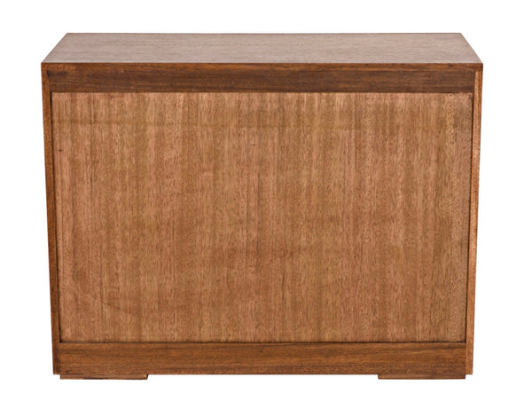 Noir Lego Sideboard with Vintage Charm, Scandinavian Design, 3 Smooth-Operating Drawers for Storage Dark Walnut GCON380DW