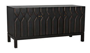 Noir Anubis Sideboard – Handcrafted Pale Rubbed Mahogany Storage Solution for Modern Interiors & Elegance GCON382PR