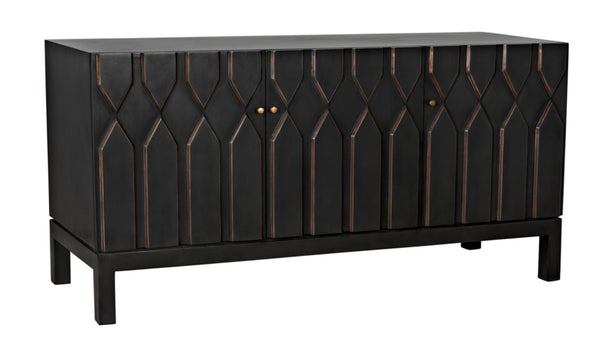 Noir Anubis Sideboard – Handcrafted Pale Rubbed Mahogany Storage Solution for Modern Interiors & Elegance GCON382PR