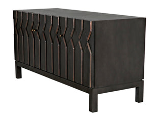 Noir Anubis Sideboard – Handcrafted Pale Rubbed Mahogany Storage Solution for Modern Interiors & Elegance GCON382PR