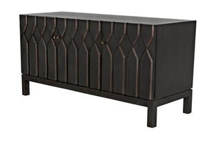Noir Anubis Sideboard – Handcrafted Pale Rubbed Mahogany Storage Solution for Modern Interiors & Elegance GCON382PR