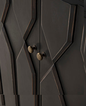 Noir Anubis Sideboard – Handcrafted Pale Rubbed Mahogany Storage Solution for Modern Interiors & Elegance GCON382PR