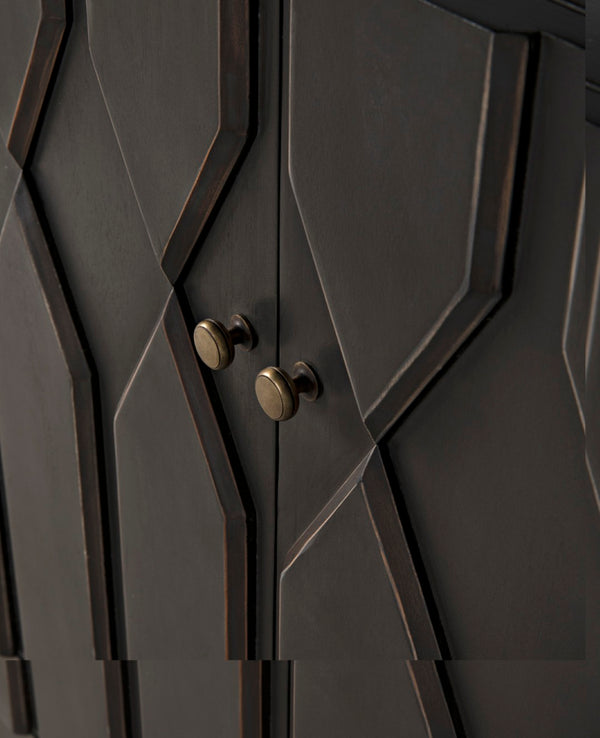 Noir Anubis Sideboard – Handcrafted Pale Rubbed Mahogany Storage Solution for Modern Interiors & Elegance GCON382PR
