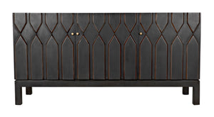 Noir Anubis Sideboard – Handcrafted Pale Rubbed Mahogany Storage Solution for Modern Interiors & Elegance GCON382PR
