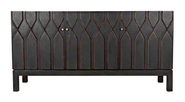 Noir Anubis Sideboard – Handcrafted Pale Rubbed Mahogany Storage Solution for Modern Interiors & Elegance GCON382PR