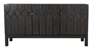 Noir Anubis Sideboard – Handcrafted Pale Rubbed Mahogany Storage Solution for Modern Interiors & Elegance GCON382PR