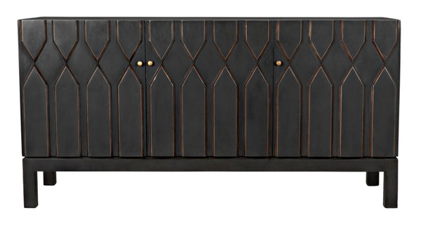 Noir Anubis Sideboard – Handcrafted Pale Rubbed Mahogany Storage Solution for Modern Interiors & Elegance GCON382PR