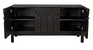 Noir Anubis Sideboard – Handcrafted Pale Rubbed Mahogany Storage Solution for Modern Interiors & Elegance GCON382PR
