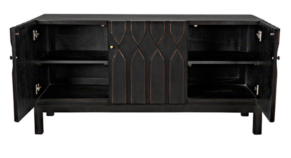 Noir Anubis Sideboard – Handcrafted Pale Rubbed Mahogany Storage Solution for Modern Interiors & Elegance GCON382PR