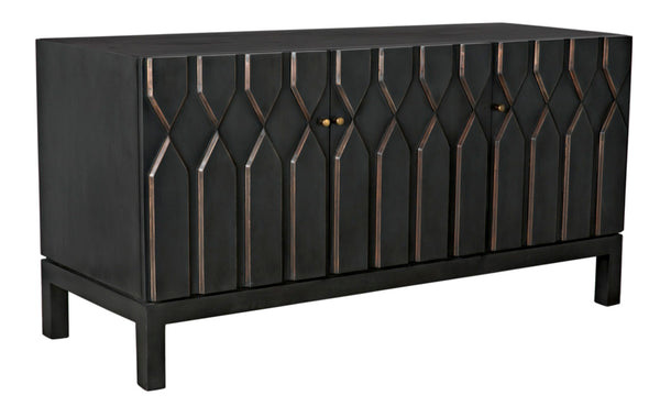 Noir Anubis Sideboard – Handcrafted Pale Rubbed Mahogany Storage Solution for Modern Interiors & Elegance GCON382PR