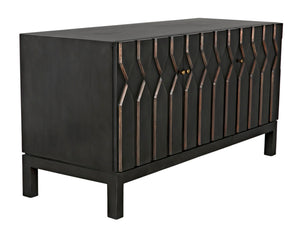 Noir Anubis Sideboard – Handcrafted Pale Rubbed Mahogany Storage Solution for Modern Interiors & Elegance GCON382PR