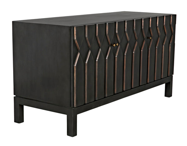 Noir Anubis Sideboard – Handcrafted Pale Rubbed Mahogany Storage Solution for Modern Interiors & Elegance GCON382PR