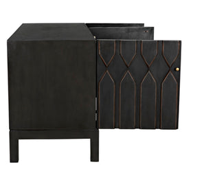 Noir Anubis Sideboard – Handcrafted Pale Rubbed Mahogany Storage Solution for Modern Interiors & Elegance GCON382PR