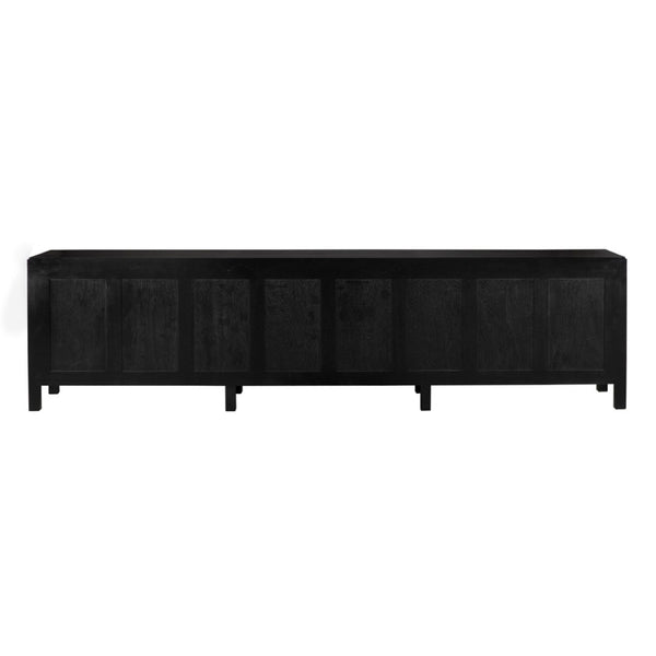 Noir Weston Sideboard – Artisan Crafted Mahogany with Timeless Elegance for Dining and Entryway Storage Hand Rubbed Black with Light Brown GCON386HB-XL