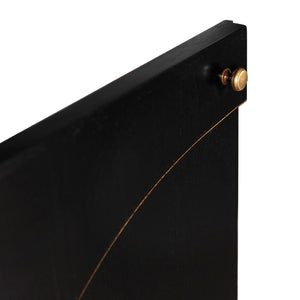 Noir Weston Sideboard – Artisan Crafted Mahogany with Timeless Elegance for Dining and Entryway Storage Hand Rubbed Black with Light Brown GCON386HB-XL