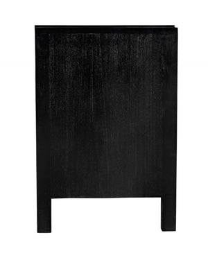 Noir Weston Sideboard – Artisan Crafted Mahogany with Timeless Elegance for Dining and Entryway Storage Hand Rubbed Black with Light Brown Trim GCON386HB