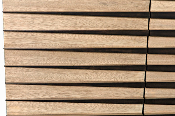 Noir Tyson Sideboard: Mid-Century Modern Ebony Walnut Design with Ample Storage for Stylish Living Spaces GCON389EB