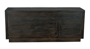 Noir Tyson Sideboard: Mid-Century Modern Ebony Walnut Design with Ample Storage for Stylish Living Spaces GCON389EB