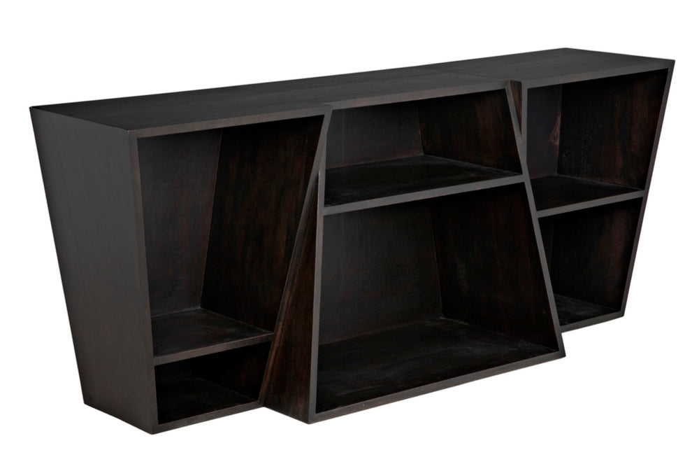 Noir Fatal Sideboard - Handcrafted Ebony Walnut Storage with Minimalist Design for Modern Spaces GCON391EB