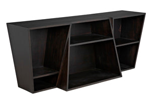 Noir Fatal Sideboard - Handcrafted Ebony Walnut Storage with Minimalist Design for Modern Spaces GCON391EB