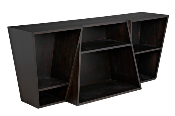 Noir Fatal Sideboard - Handcrafted Ebony Walnut Storage with Minimalist Design for Modern Spaces GCON391EB