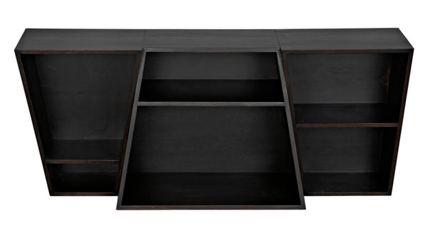 Noir Fatal Sideboard - Handcrafted Ebony Walnut Storage with Minimalist Design for Modern Spaces GCON391EB