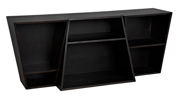 Noir Fatal Sideboard - Handcrafted Ebony Walnut Storage with Minimalist Design for Modern Spaces GCON391EB