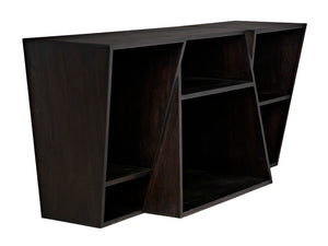 Noir Fatal Sideboard - Handcrafted Ebony Walnut Storage with Minimalist Design for Modern Spaces GCON391EB