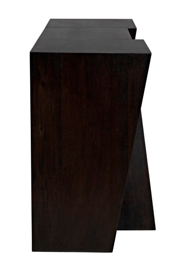 Noir Fatal Sideboard - Handcrafted Ebony Walnut Storage with Minimalist Design for Modern Spaces GCON391EB