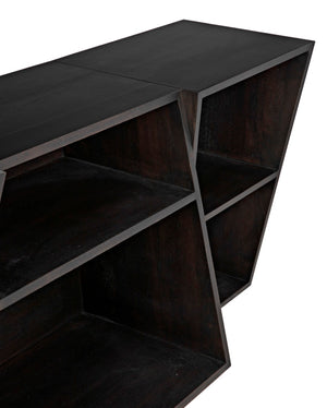 Noir Fatal Sideboard - Handcrafted Ebony Walnut Storage with Minimalist Design for Modern Spaces GCON391EB