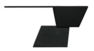 Noir Pieta Console Table - Handcrafted Black Iron, Industrial Design for Modern Entryways & Living Rooms GCON392MTB