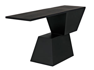 Noir Pieta Console Table - Handcrafted Black Iron, Industrial Design for Modern Entryways & Living Rooms GCON392MTB
