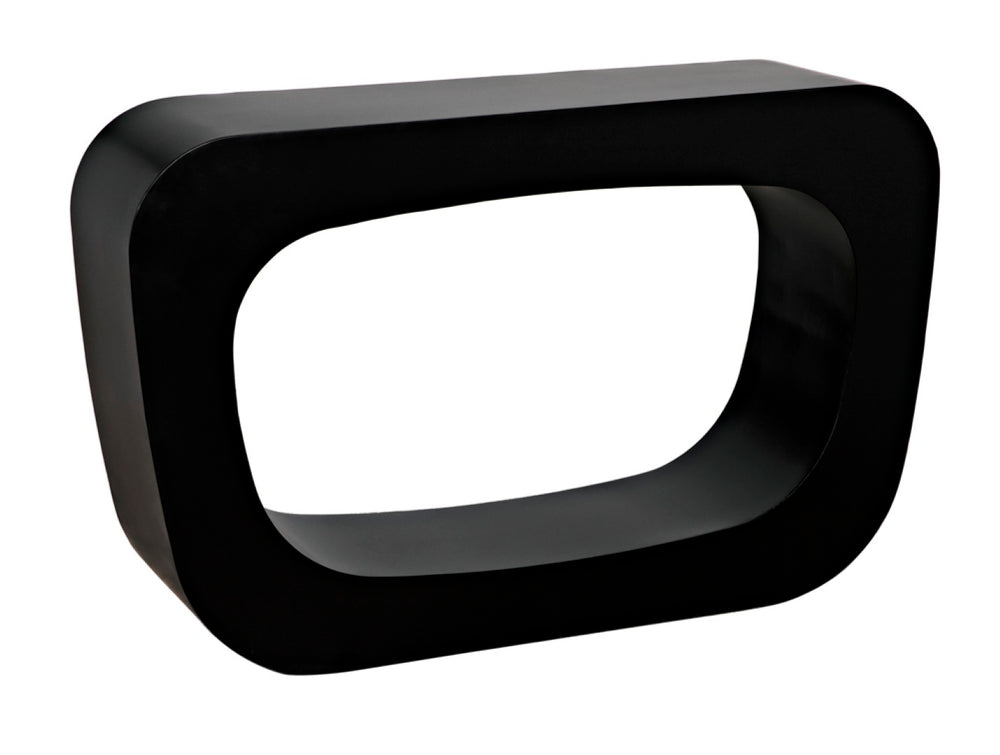 Noir Ponte Console Table - Handcrafted Black Iron Design, Sculptural Style for Modern Entryways & Living Rooms GCON395MTB