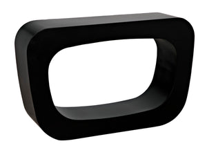 Noir Ponte Console Table - Handcrafted Black Iron Design, Sculptural Style for Modern Entryways & Living Rooms GCON395MTB