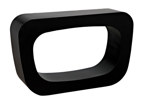 Noir Ponte Console Table - Handcrafted Black Iron Design, Sculptural Style for Modern Entryways & Living Rooms GCON395MTB