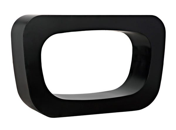 Noir Ponte Console Table - Handcrafted Black Iron Design, Sculptural Style for Modern Entryways & Living Rooms GCON395MTB