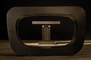 Noir Ponte Console Table - Handcrafted Black Iron Design, Sculptural Style for Modern Entryways & Living Rooms GCON395MTB