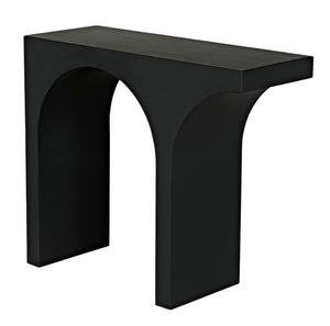 Noir Maximus Industrial-Style Console Table, Matte Black Iron - Versatile & Handcrafted for Modern Spaces GCON396MTB