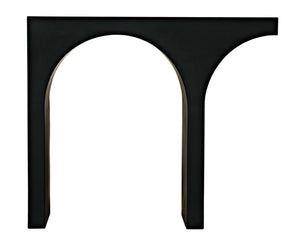 Noir Maximus Industrial-Style Console Table, Matte Black Iron - Versatile & Handcrafted for Modern Spaces GCON396MTB