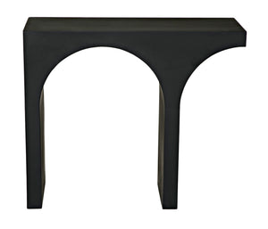 Noir Maximus Industrial-Style Console Table, Matte Black Iron - Versatile & Handcrafted for Modern Spaces GCON396MTB