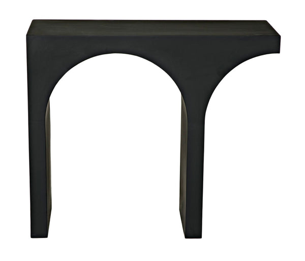 Noir Maximus Industrial-Style Console Table, Matte Black Iron - Versatile & Handcrafted for Modern Spaces GCON396MTB